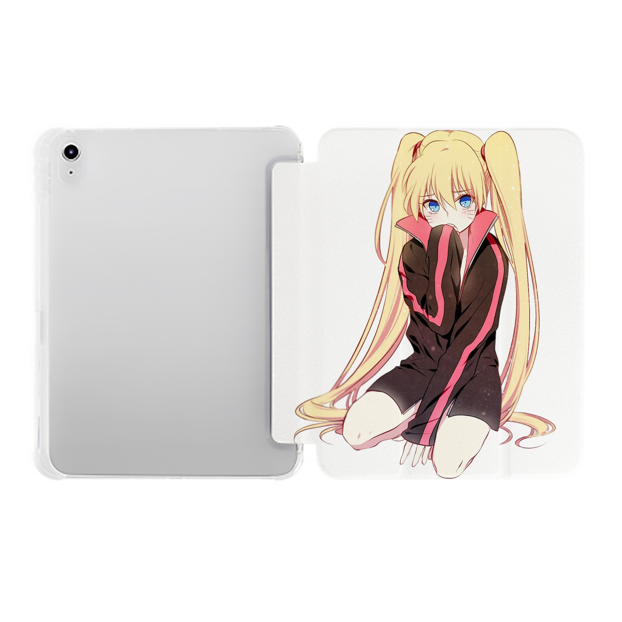 （画像用） NARUTO -ナルト- うずまき ナルト Uzumaki Naruto IPad ケース ペン収納付き 三つ折りスタンド PUレザー×シリコン 対応機種9.5/10.5/10.9インチ